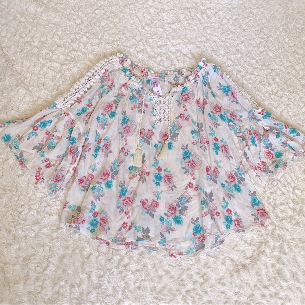 Girls Justice Boho Floral Top